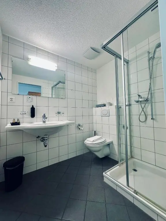 Badezimmerausstattung im Hotel Rebstock
