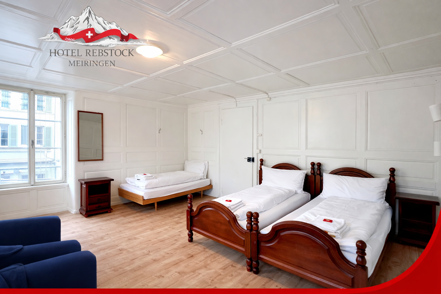 Standard Triple Room for group ski stays at Hotel Rebstock